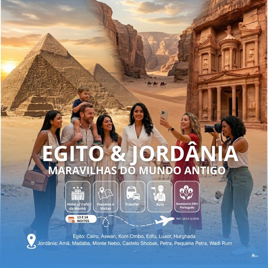 EGITO & JORDÂNIA – MARAVILHAS DO MUNDO ANTIGO (QE13-QJ508)